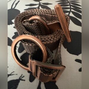 Women's Braided Metal Mesh Belt in Antique Copper